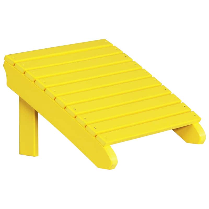 Poly Lumber Adirondack Footrest - Yellow