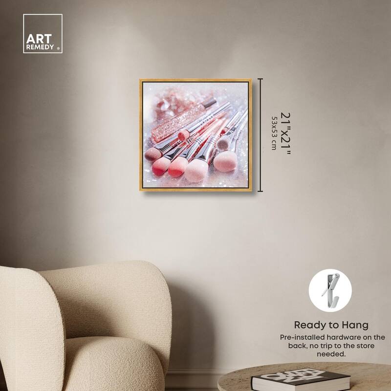 Brush Collection Blush Canvas by Art Remedy