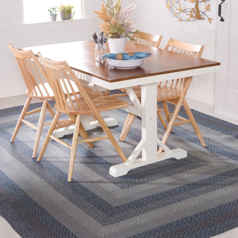 SAFAVIEH Handmade Braided Ilsabe Cotton Rug - 5' x 8' - Green
