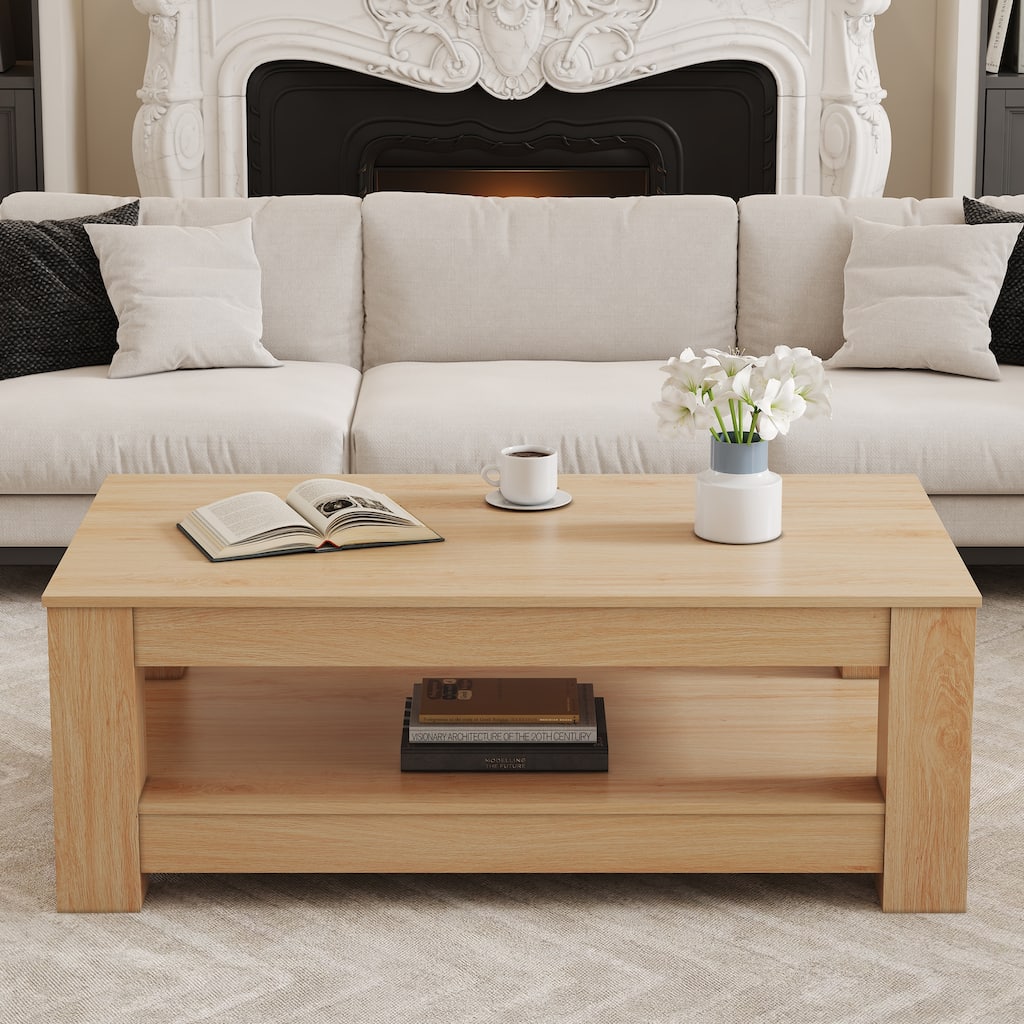 Coffee Table Side Table Center Table with Open Shelf, Sofa Table Cocktail Table Dining Table Tea Table