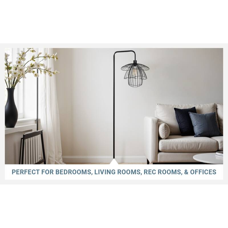 Kenroy Home Orchid Downbridge Floor Lamp - Black
