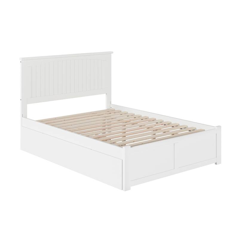Nantucket Full Platform Bed with Footboard and Twin Trundle