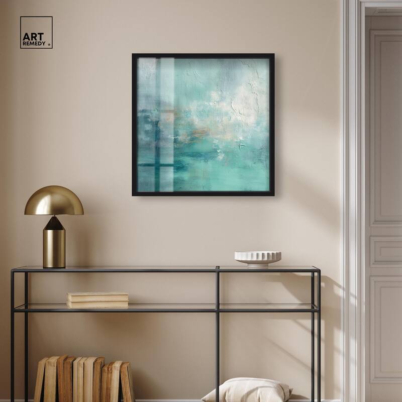 Green Blue I Shadowbox by Art Remedy