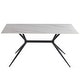 preview thumbnail 100 of 131, Elega Modern Sintered Stone Dining Table Modern Trestle Base Powder-Coated Steel Frame Kitchen Table - 47"-71"