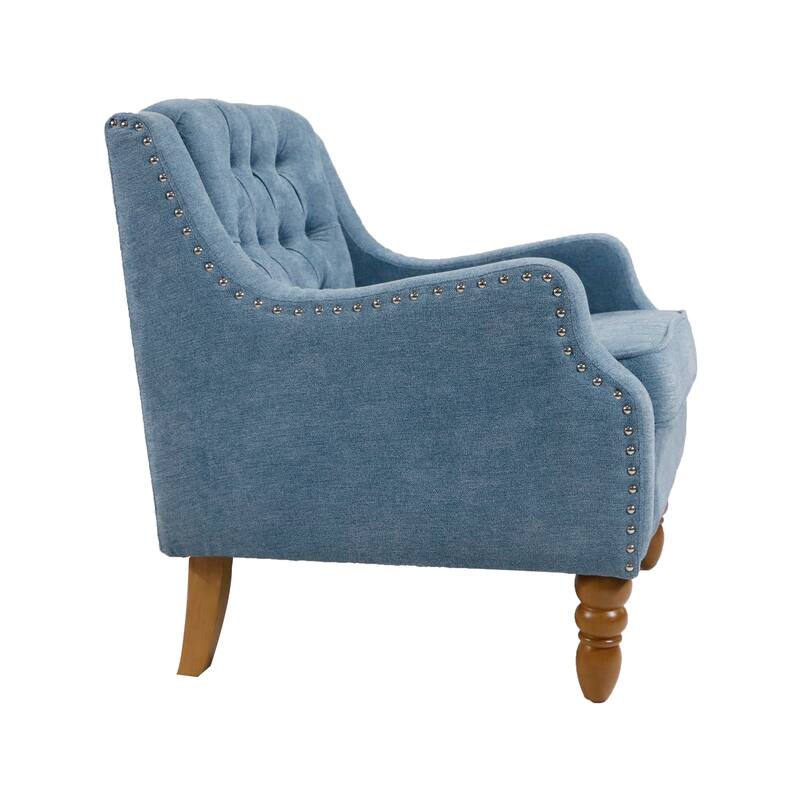 Ailsa Button-Tufted Upholstered Accent Chair by GDFStudio - 25.90"L x24.80"W x 29.50"H