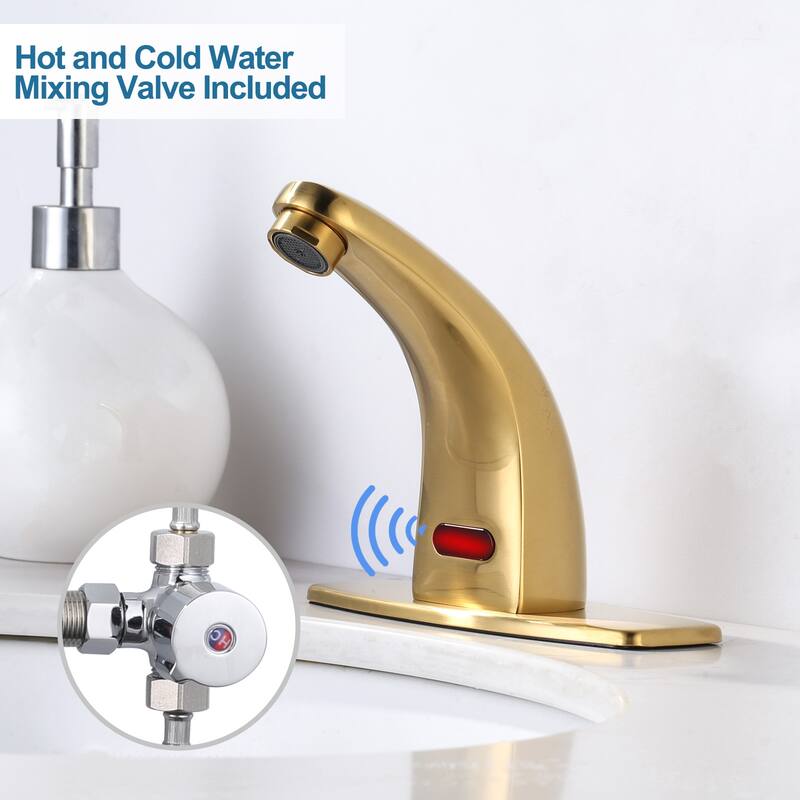 WOWOW Single Hole Touchless Bathroom Faucet