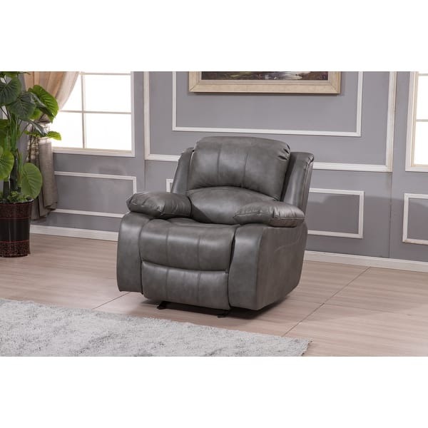 Betsy Furniture Bonded Leather Manual Rclining Single Seat Recliner Glider Chair 8018 On Sale