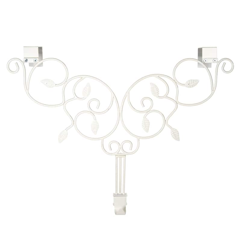 Adjustable Wreath Hanger for Door - Ivy (White) - White