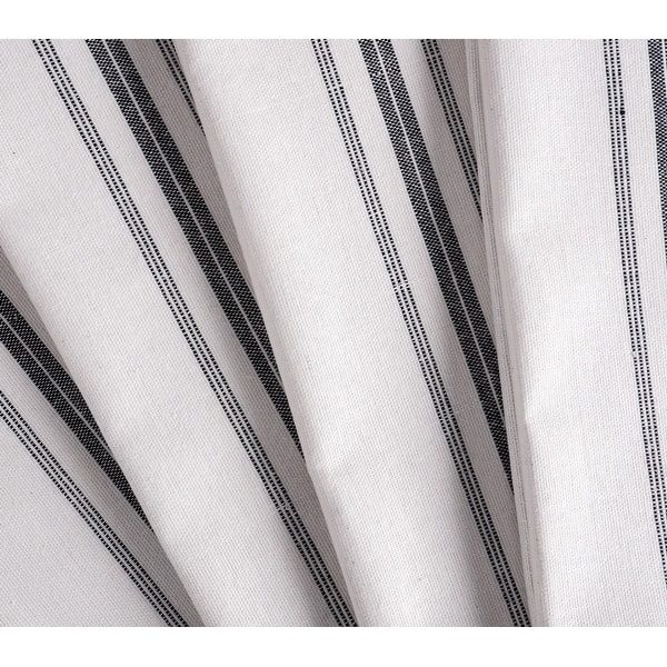 Classic Cotton Stripe Towels, Set of 12 - Black