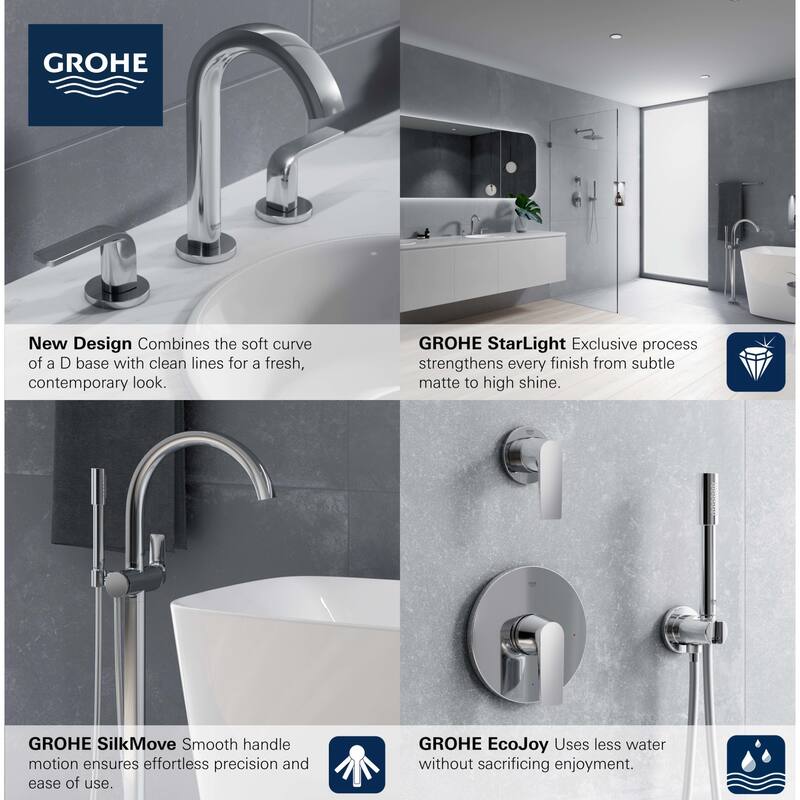 Grohe Defined 1.2 GPM Vessel Single Hole Bathroom Faucet with SilkMove