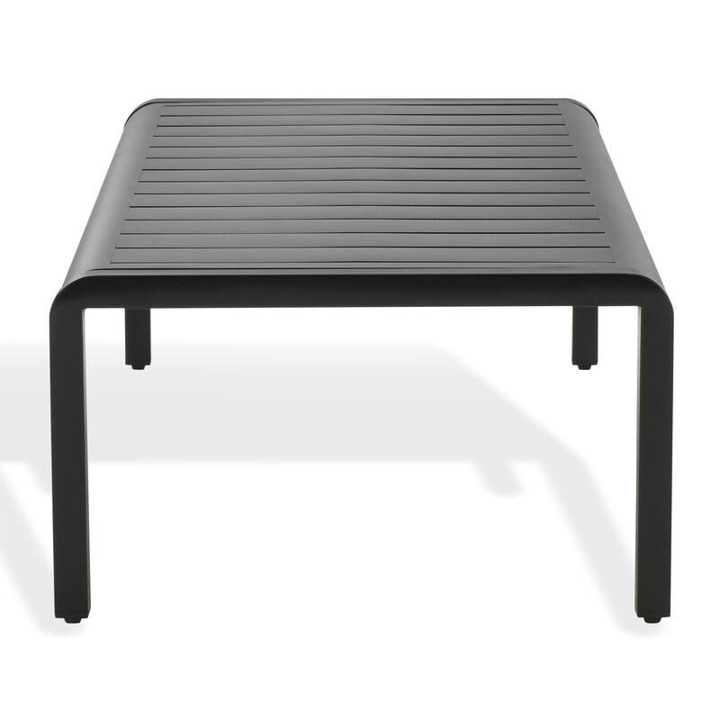 SAFAVIEH Couture Outdoor Patio Furniture Guam Aluminum Coffee Table - 43"W x 22"D x 13"H