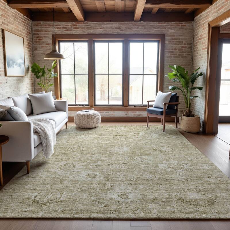 Premium Washable Super Soft Traditional Vintage Mayfield Rug - Beige - 8' x 10'
