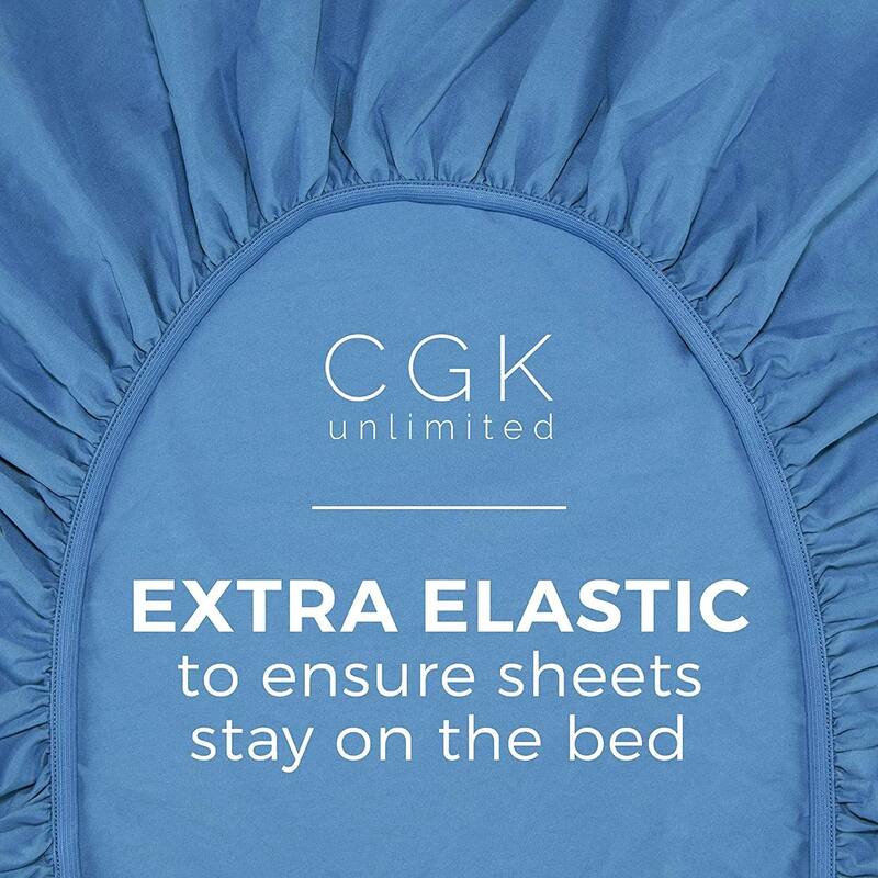 CGK Linens Microfiber 8" - 16" Deep Pocket Soft Fitted Sheet