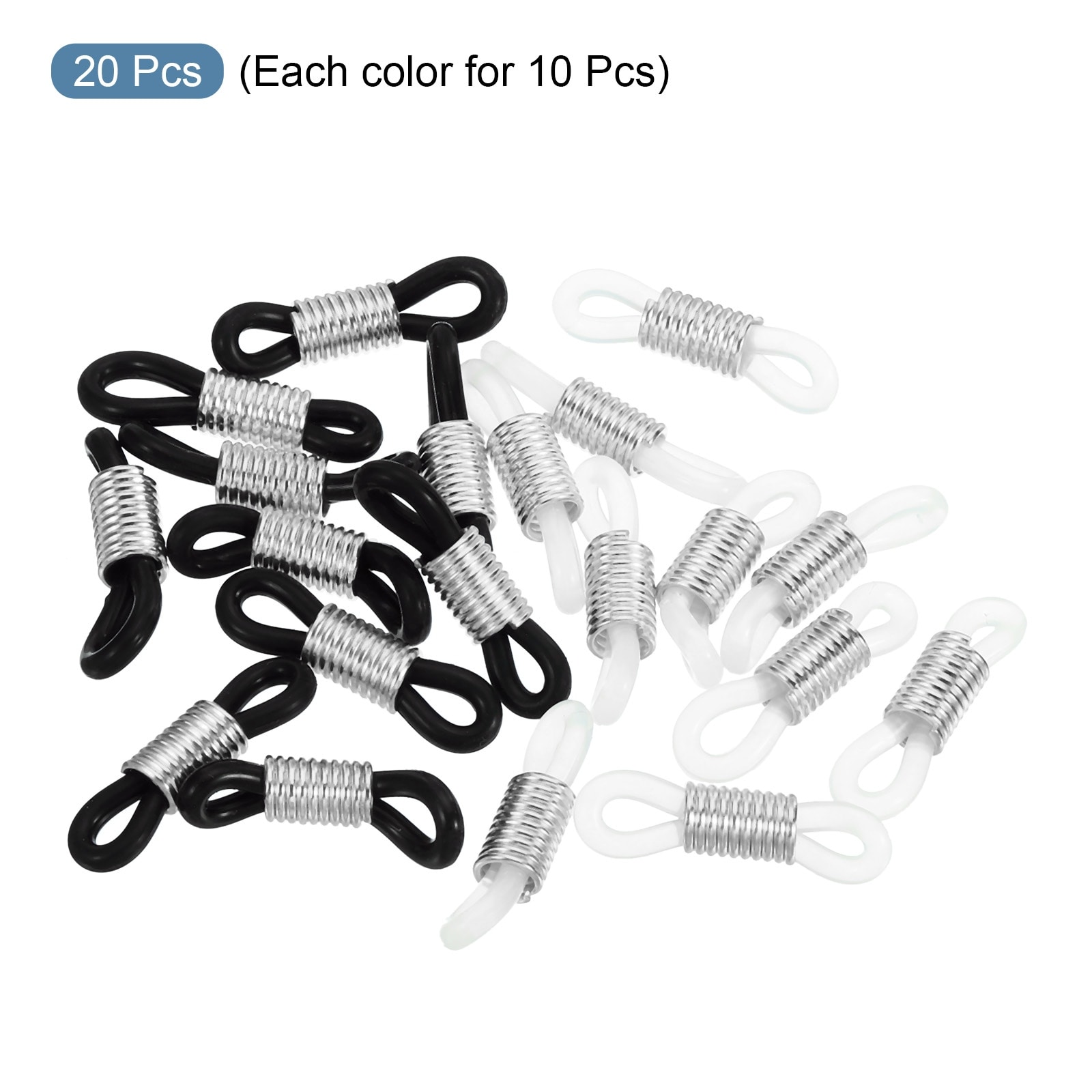 Eyeglass chain rubber end loops top