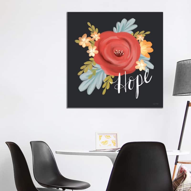 iCanvas "Hope Floral" by House Fenway Canvas Print - 37x37x1.5