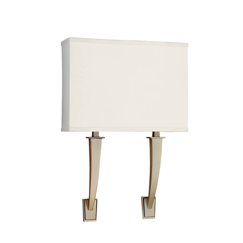 Sheridan 18-inch Champagne LED Wall Sconce, Cream Linen Shade - Champagne