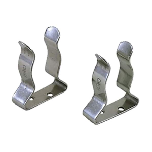 slide 1 of 1, Set of 2 Stainless Contemporary Spring Clamps 5"