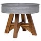 preview thumbnail 1 of 3, vidaXL Coffee Table Solid Reclaimed Wood 23.6"x17.7" Silver
