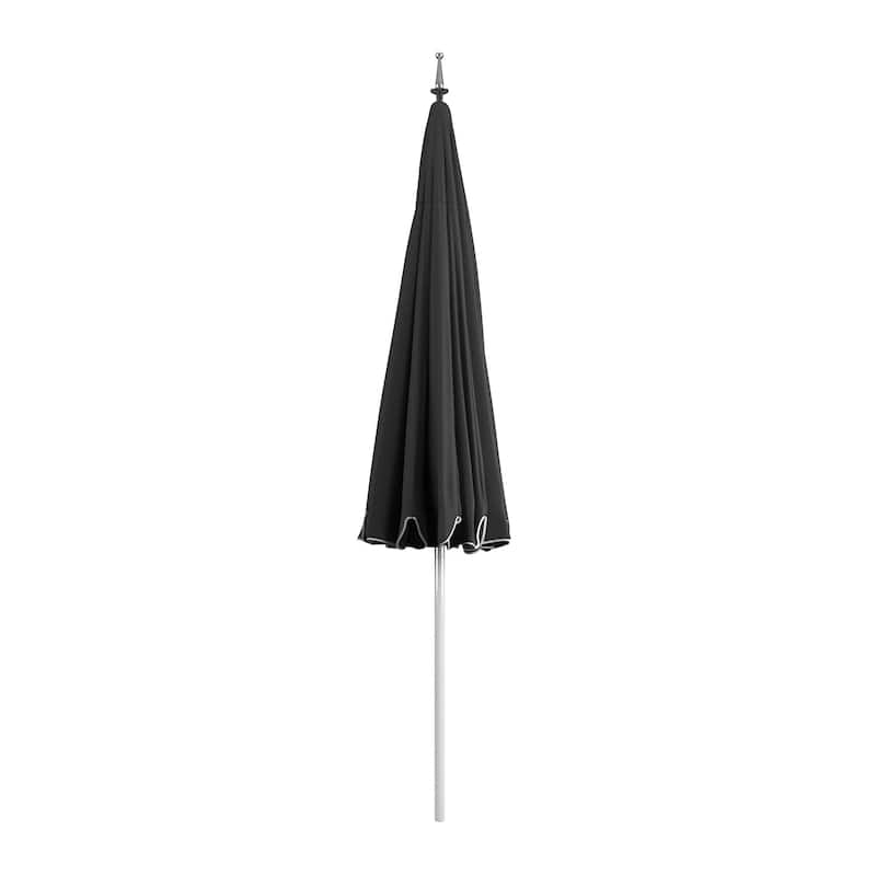 California Umbrella 85' Classic Pagoda Series Patio Umbrella With White Aluminum Pole Push Lift Sunbrella