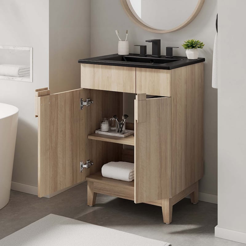 Miles 24" Bathroom Vanity - Oak