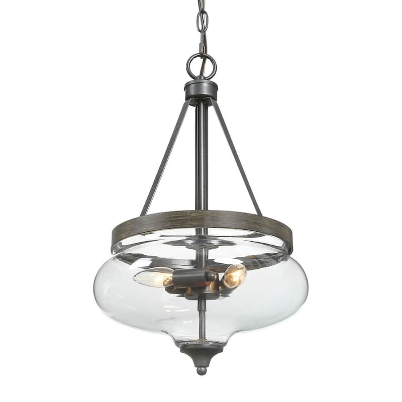 Farmhouse 3-light Glass Ceiling Pendant Lights Chandeliers for Kitchen Island Dining, Living Room