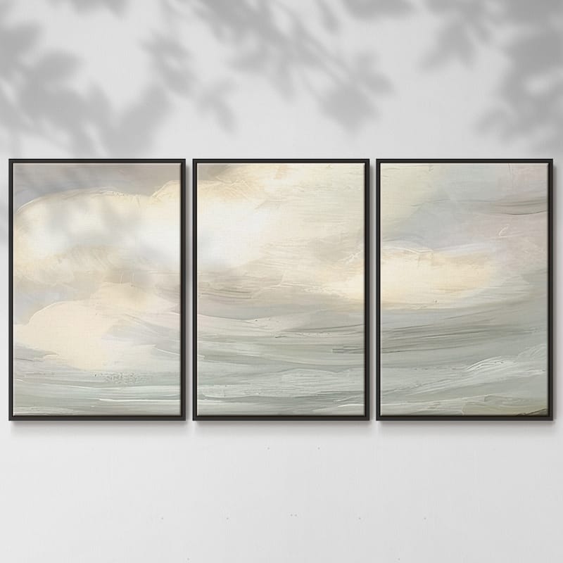 Muted Sky Horizon II - Multi Piece Framed Canvas