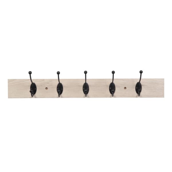 Shop Decorative Wall Mounted Farmhouse Coat Rack 5 Standard Hooks Overstock 32180833