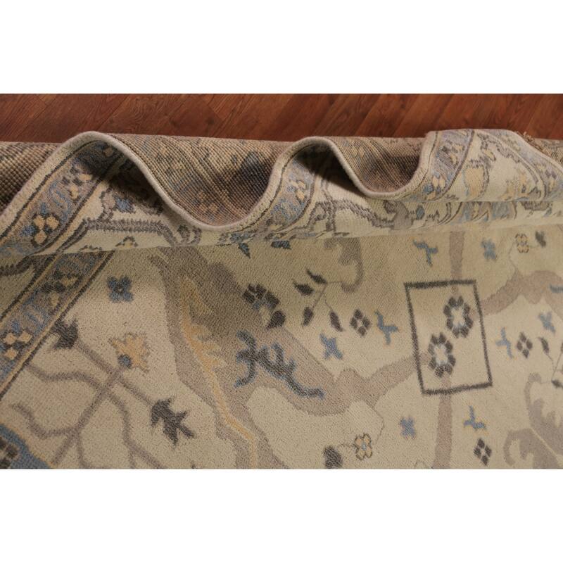Large Oushak Indian Rug Hand-Knotted Wool Carpet - 8'2"x 15'8"