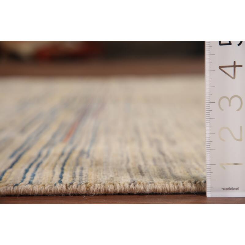 All-Over Gabbeh Kashkoli Oriental Area Rug Hand-knotted Wool Carpet - 4'11" x 6'7"