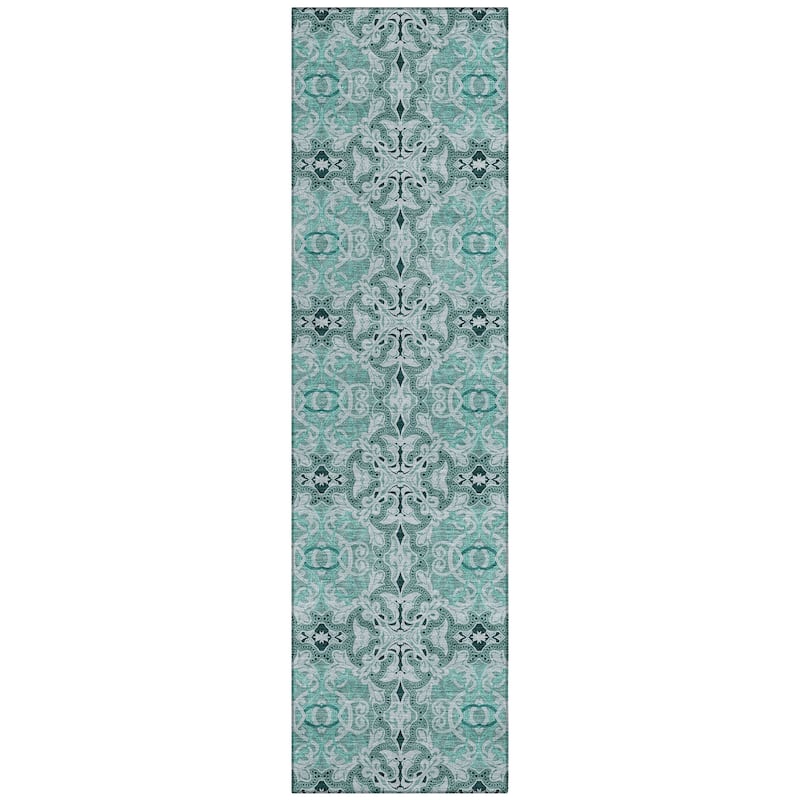 Machine Washable Indoor/ Outdoor Chantille Traditional Medallions Rug