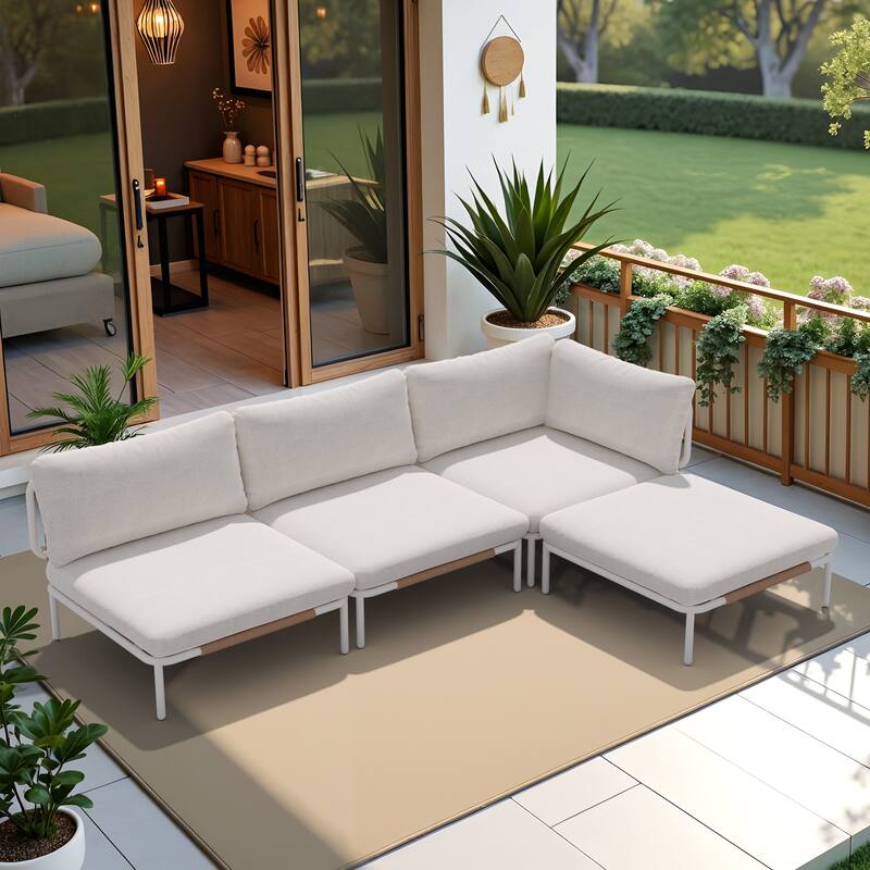 Cushion Sectional Sofa Set Outdoor Patio Furniture DIY Free Combination