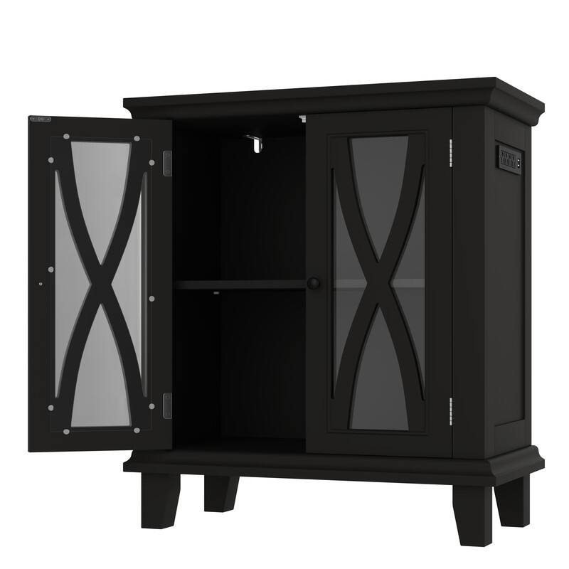 Farmhouse Aquarium Stand with Charging Station, 20 Gallon Tank Cabinet & Reptile Habitat Furniture