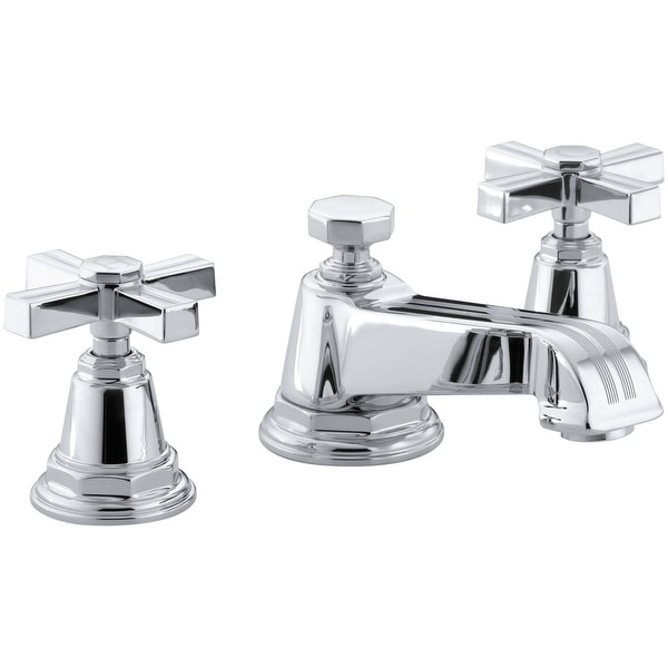Kohler K-13132-3B Pinstripe Widespread Bathroom Faucet with Ultra-Glide Valve Technology