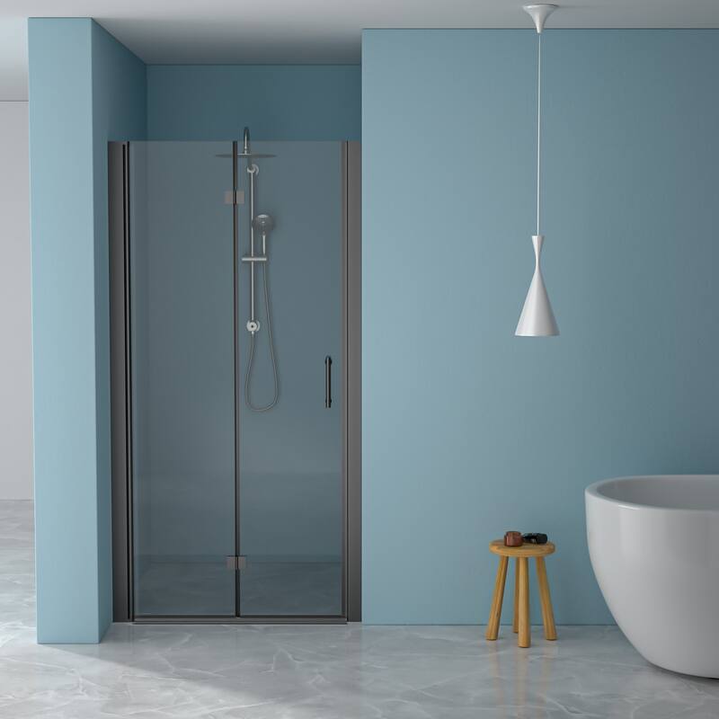 30"W x 72"H Pivot Frameless Swinging Shower Door