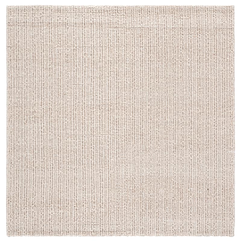 SAFAVIEH Handmade Natural Fiber Couture Mattie Wool Rug - 6' Square - Beige