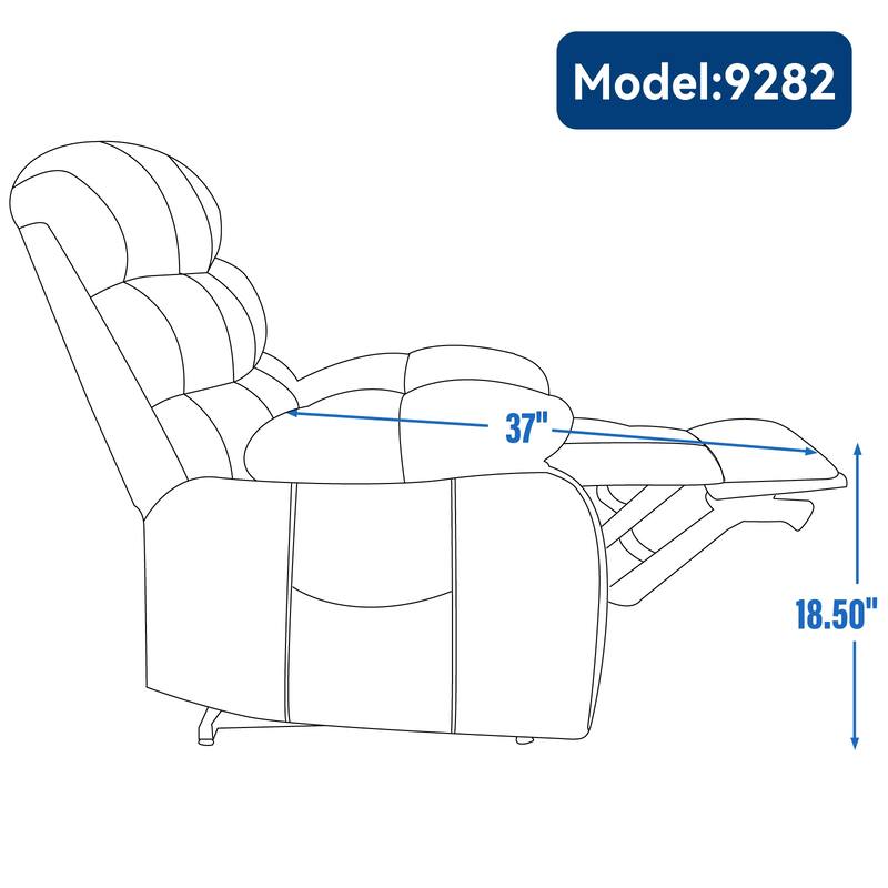 Large Dual Motor Chenille Power Lift Recliner Chair with Massage and Heat and Power-Remote, Infinite Position