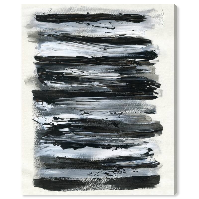 Wynwood Studio Abstract Darker Black and Modern & Contemporary Wall Art Canvas Print