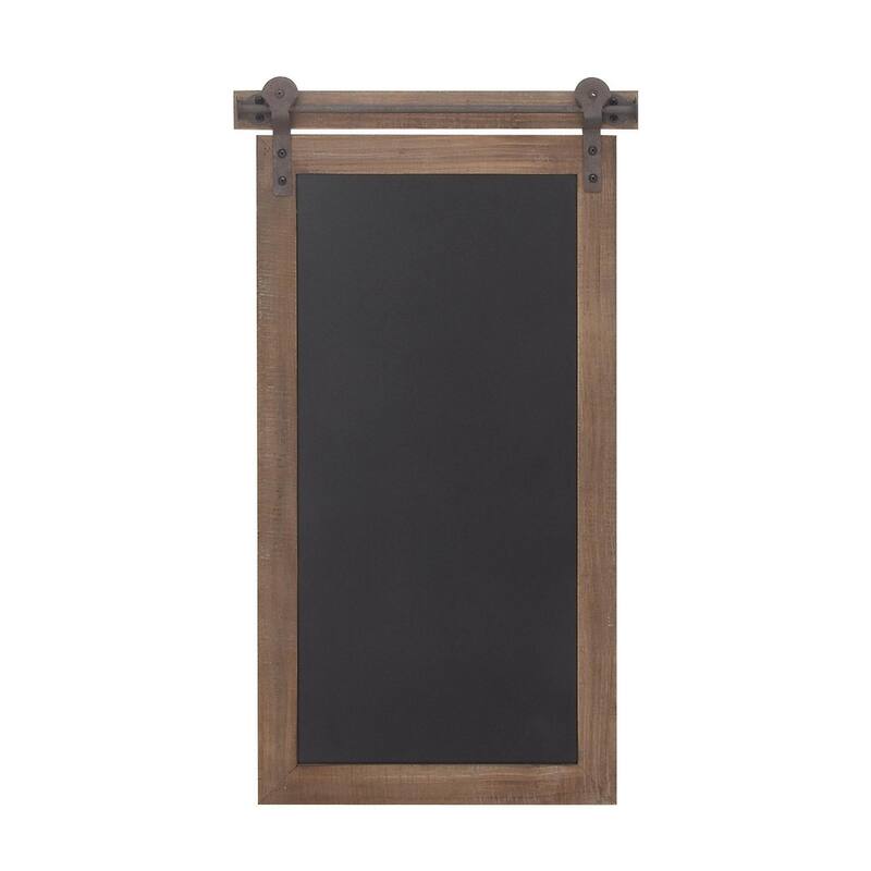Wood Sign Home Wall Decor with Chalkboard - Brown - Roche River Decor