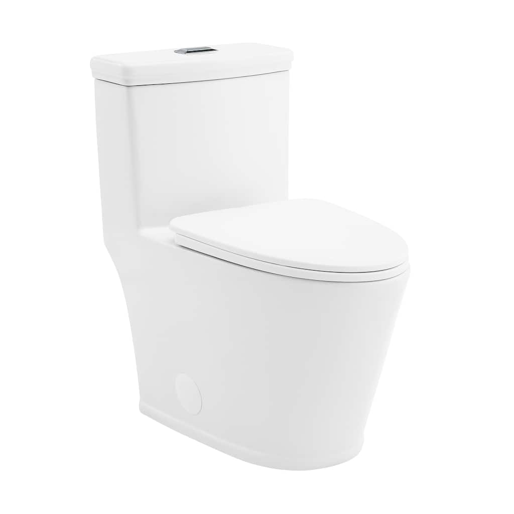 Vevey One-Piece Elongated Toilet Dual-Flush 1.1/1.6 Gpf - 28.35" x 15.75" 29.15"