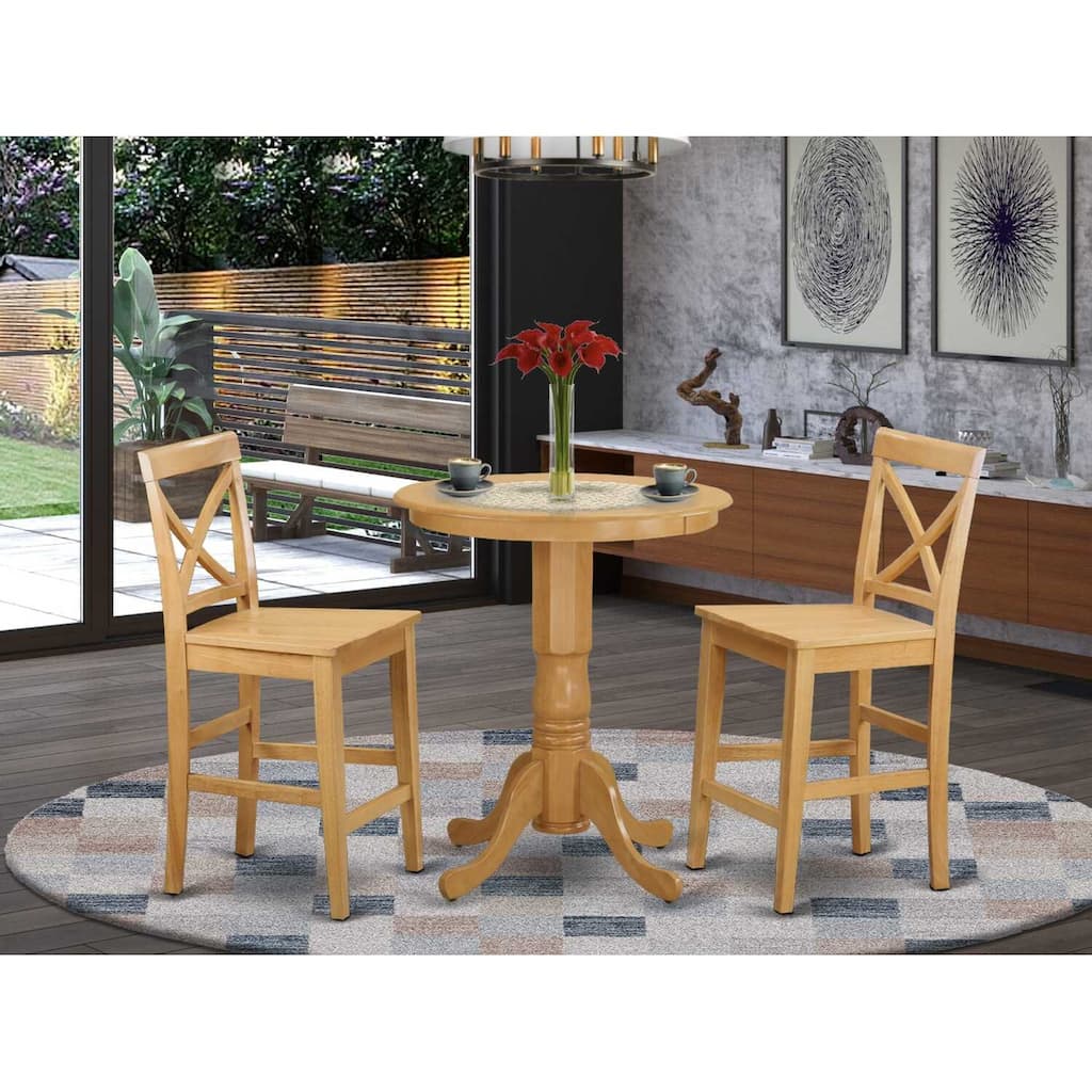 Kitchen Pub Table Set - Counter Height Table & Chairs - Dining Set for Small Spaces