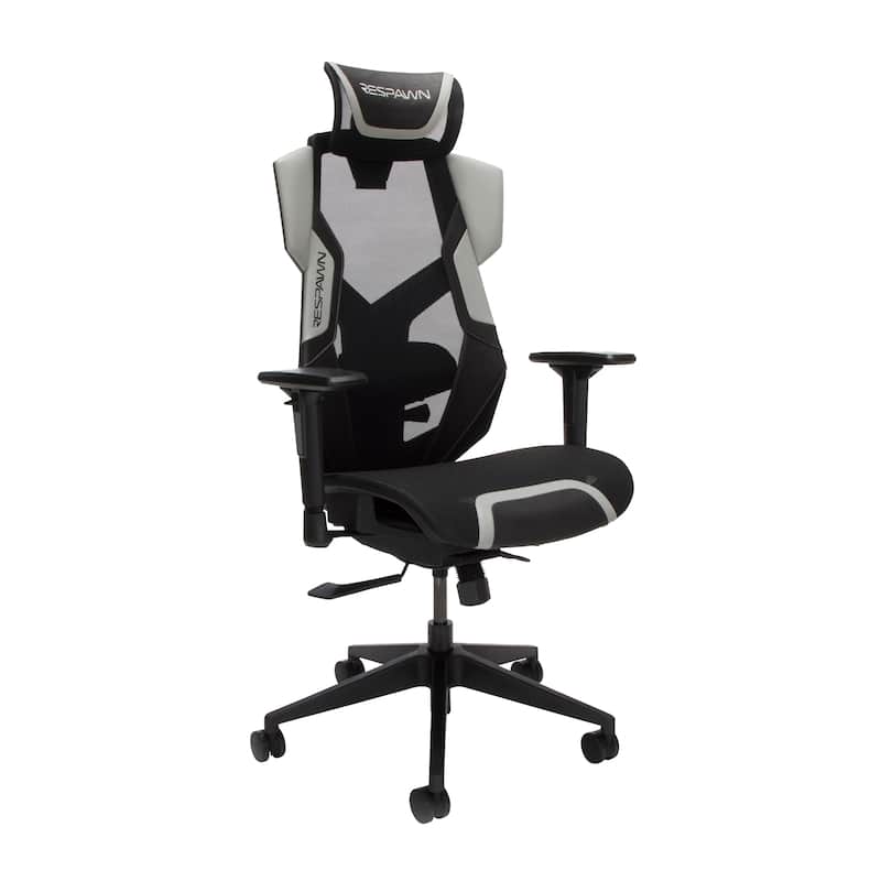 RESPAWN FLEXX Mesh Gaming Chair With Lumbar Support, Adjustable Headrest - Grey