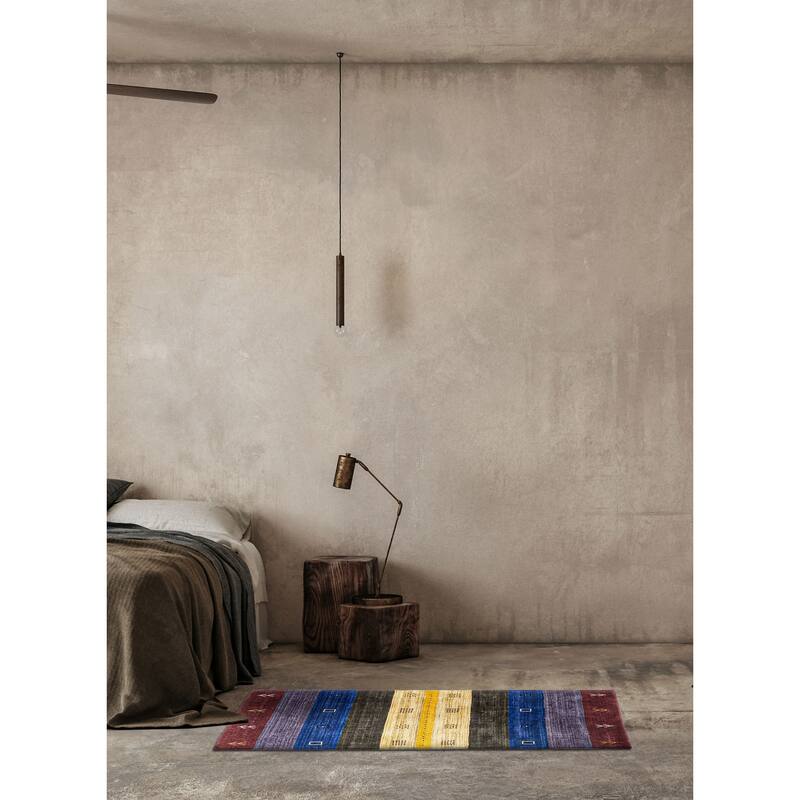 ECARPETGALLERY Hand Loomed Kashkuli Gabbeh Multi Color Wool Rug - 2'11 x 4'9