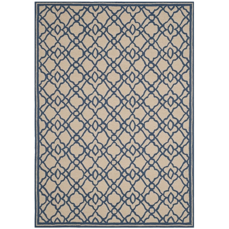 SAFAVIEH Handmade Four Seasons Laurence Floral Rug - 8' x 10' - Ivory/Blue