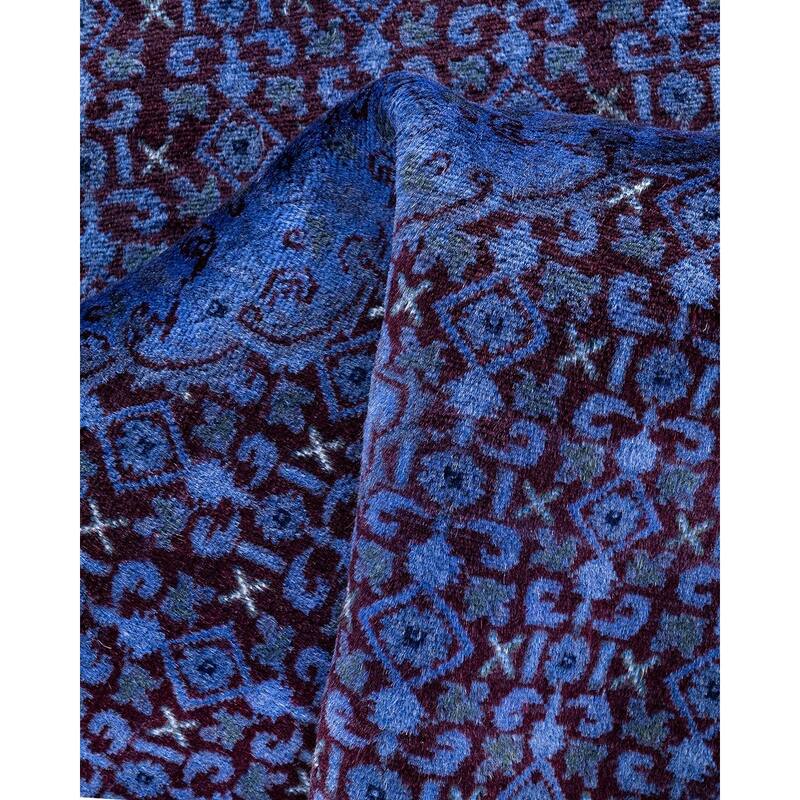 Fine Vibrance, One-of-a-Kind Hand-Knotted Area Rug - Gray, 6' 1" x 6' 3" - 6' 1" x 6' 3"