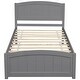 preview thumbnail 2 of 7, Wood Platform Bed with Headboard and Footboard, Solid Pine Construction