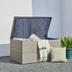 preview thumbnail 39 of 61, Outdoor 52.75"W 140 Gallon Patio Oversize Wicker Storage Bench Deck Box - 52.75"W x 29"D x 26"H