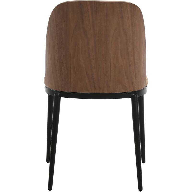 Dining Chair with Upholstered Seat Side Chair with MDF Wood Frame in Steel Set of 4