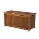 preview thumbnail 2 of 1, Eucalyptus Wood Storage Box, Lancaster Outdoor Furniture Collection - Natural
