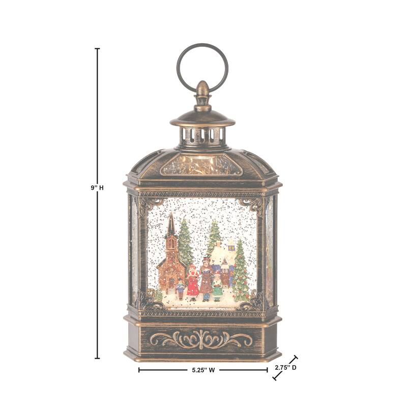 7"Led Caroling Family Water Globe