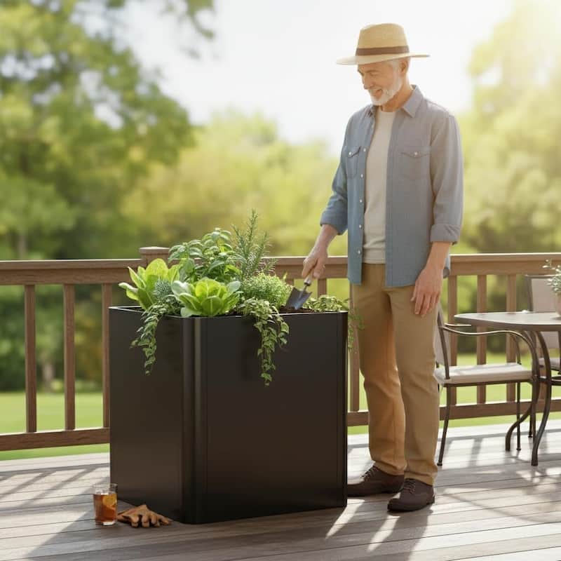 26x26x26 Inch Vertical Garden Planter, Planter Box for Patio, Balcony, Garden Plants